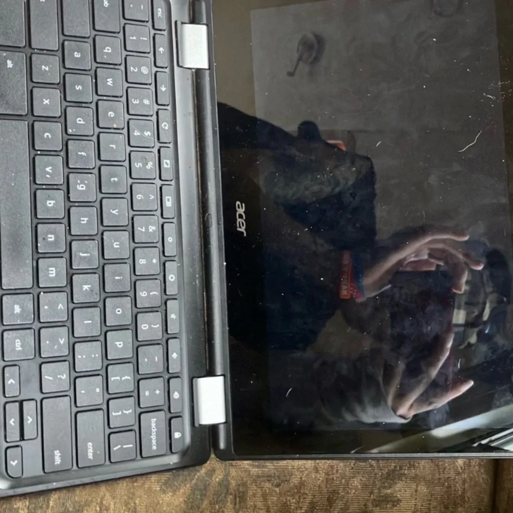 Acer Black Chromebook Laptop Minimalist Design